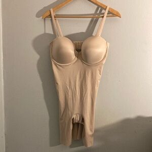 SPANX Light Nude Beige Strap Bodysuit Shapewear